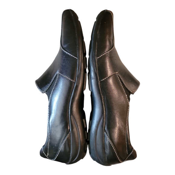 Naturalizer loafer 6.5 womens black leather flats 7/8" heel office casual comfy - Picture 3 of 7